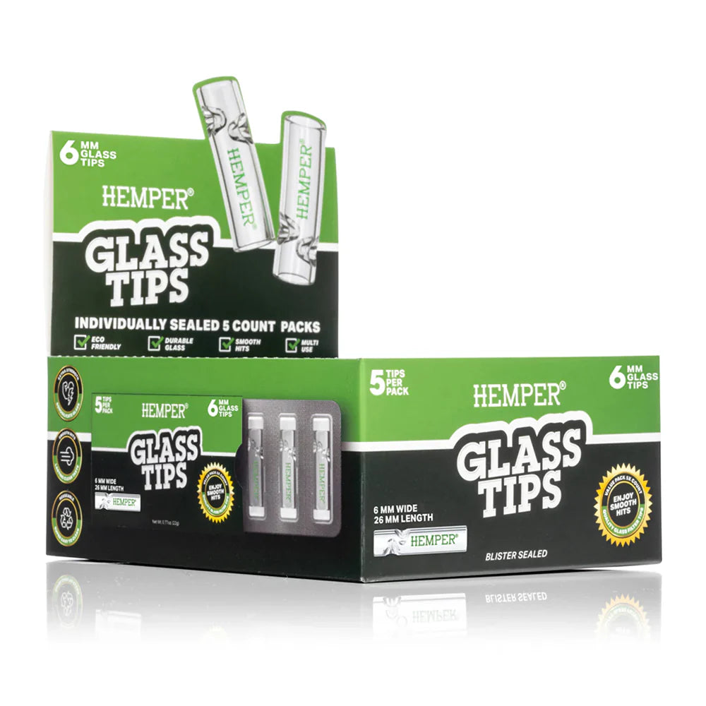 Hemper Glass Filter Tips 6mm (5 Pack)