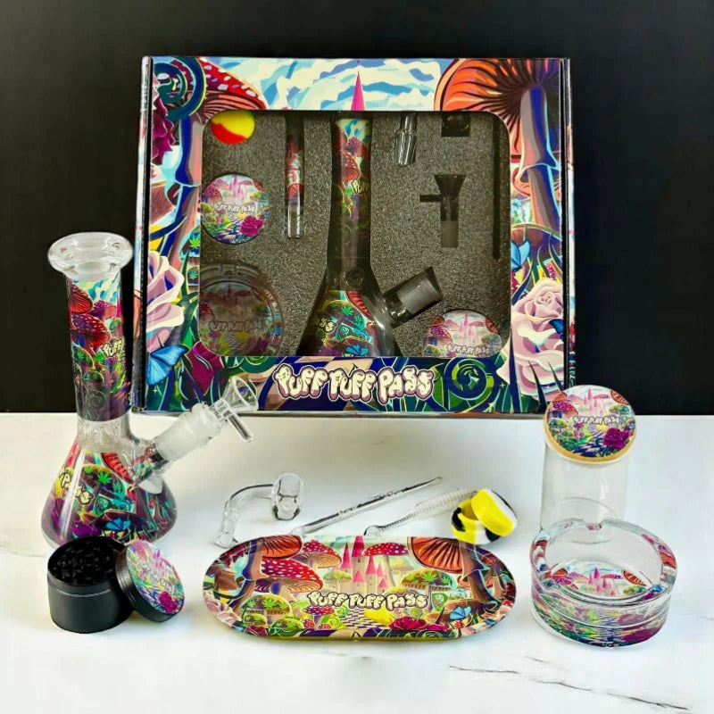 D&K Puff Puff Pass Bong Smoking Gift Set