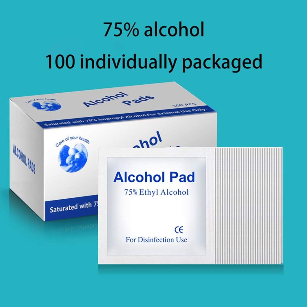 Disposable Alcohol Cotton Travel Wipes 3 x 6cm 100 pcs Individually Packed