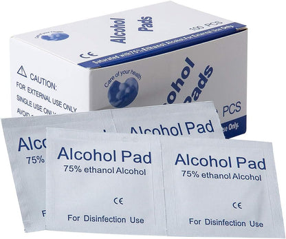 Disposable Alcohol Cotton Travel Wipes 3 x 6cm 100 pcs Individually Packed