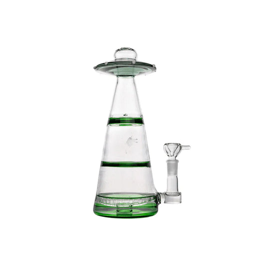 Green Large Bong UFO VORTEX Water Pipe XL 7"