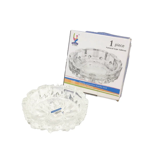 Sparkys Round Crystal Glass Ashtray
