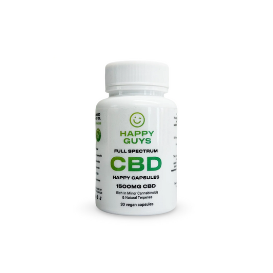 1500mg CBD Happy Caps Full Spectrum Indica Capsules