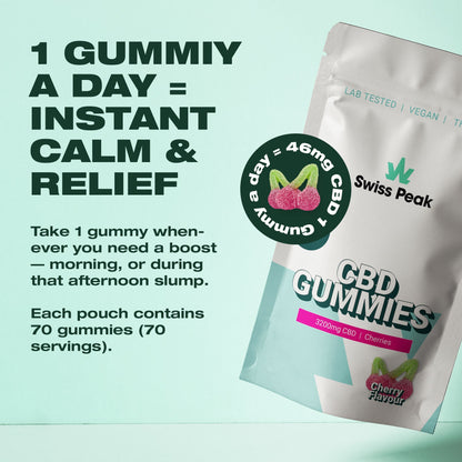 CBD Cherry Gummies 3200mg - 4800mg | 70 Gummies