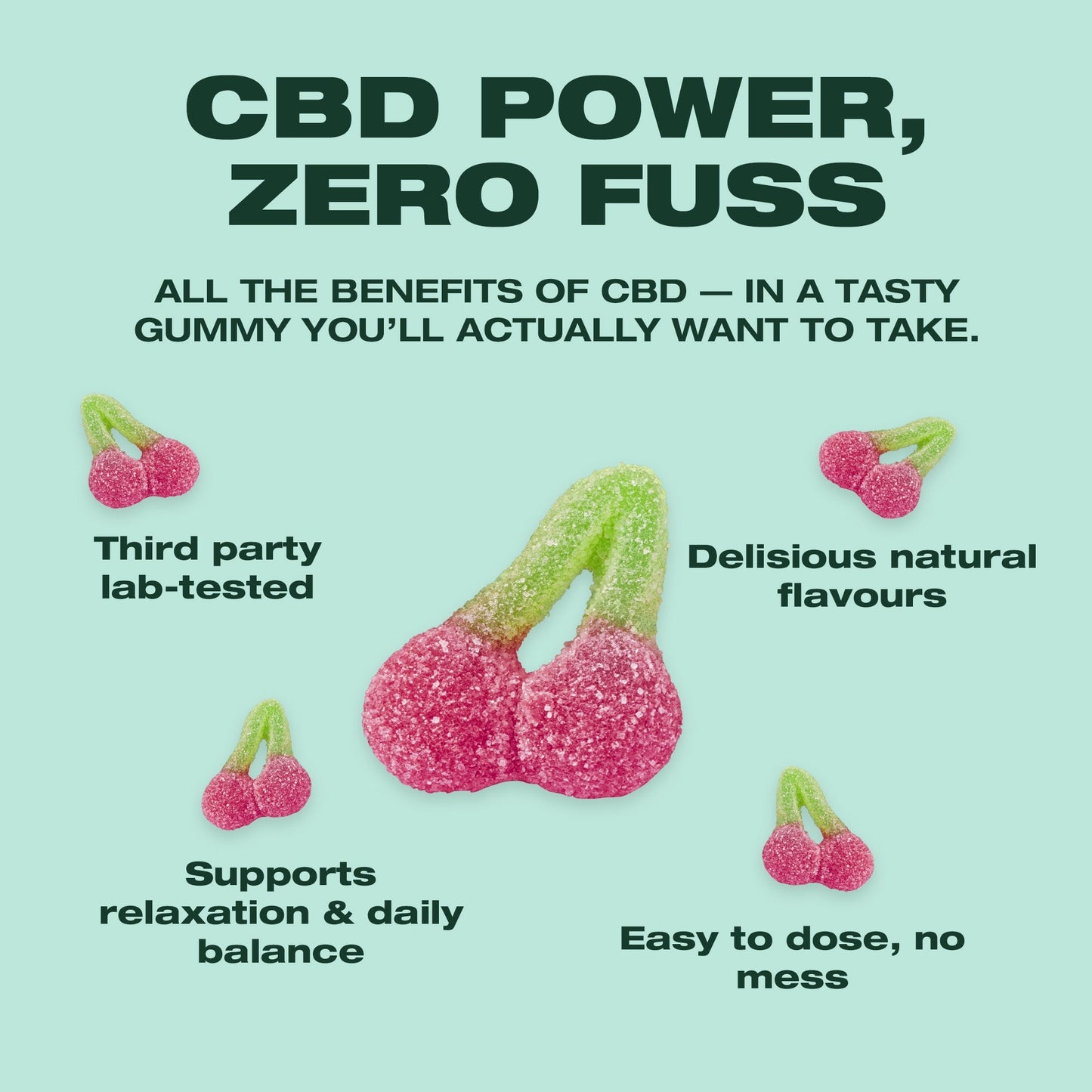 CBD Cherry Gummies 3200mg - 4800mg | 70 Gummies