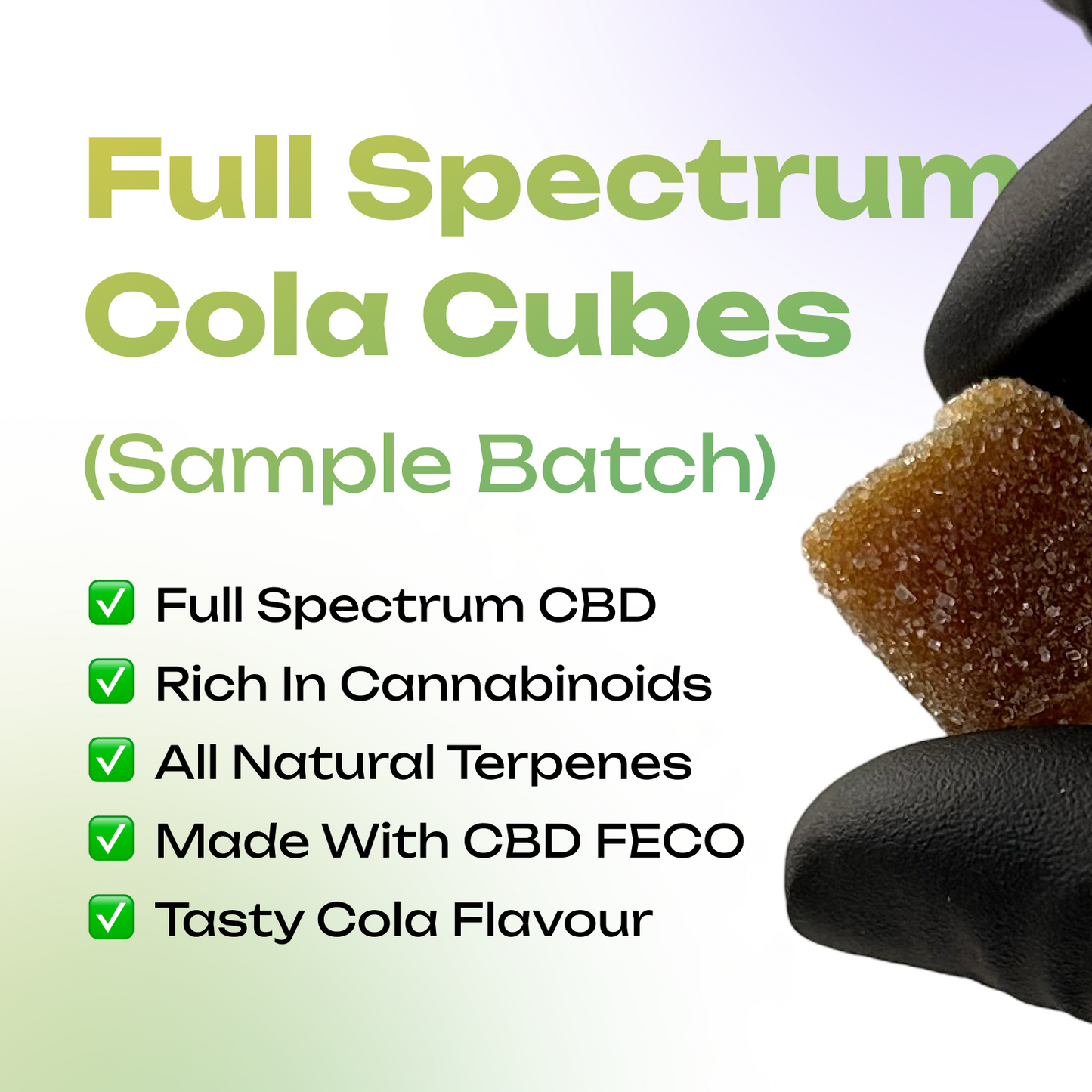 50mg CBD Full Spectrum Cola Cubes - Sample Batch