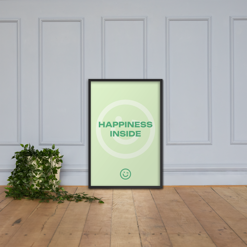 HAPPINESS INSIDE (Framed Poster)