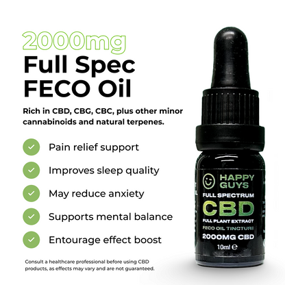 2000mg CBD Full Spectrum Full Plant Extract Oil (FECO) (10ml)