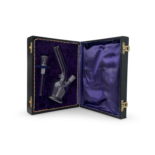 Deluxe Glass Bong Gift Set with Velvet Carry Case