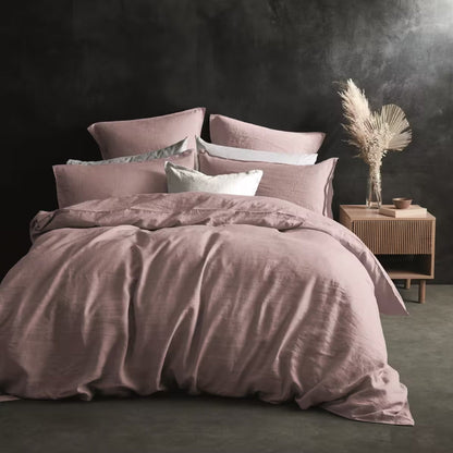 Lazy Linen Duvet Cover - Mellow Pink