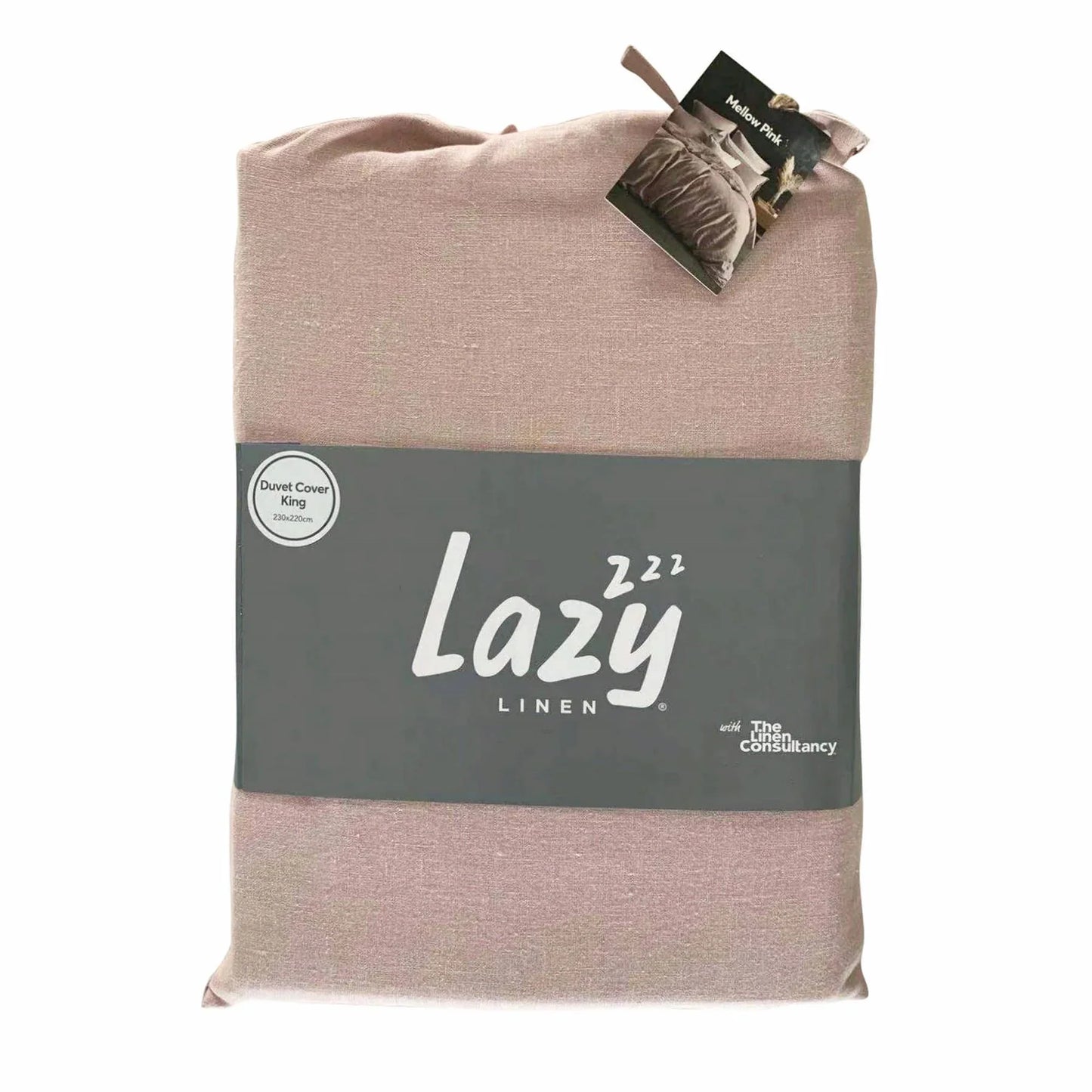 Lazy Linen Duvet Cover - Mellow Pink