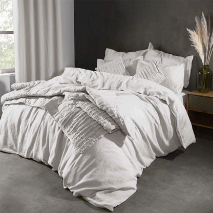 Lazy Linen Duvet Cover - White