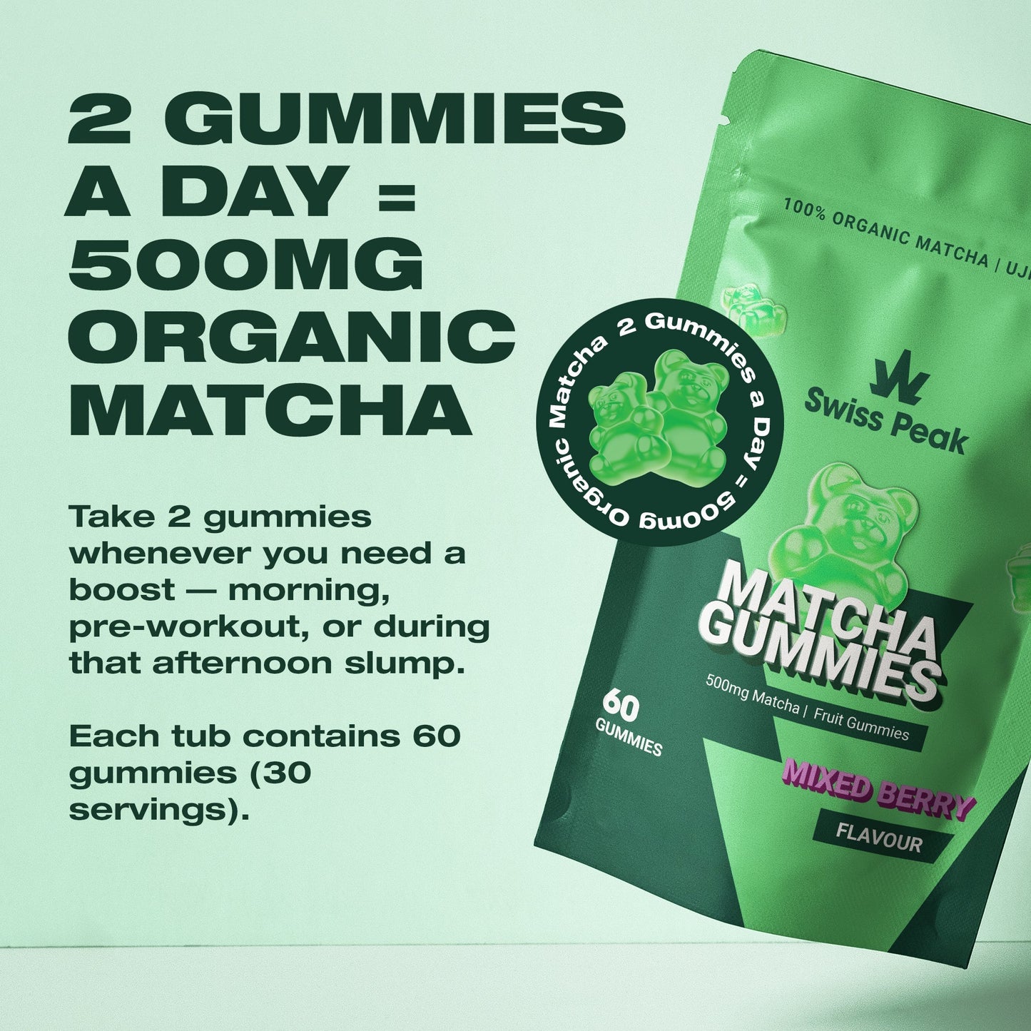Matcha Gummies | Mixed Berry Flavour