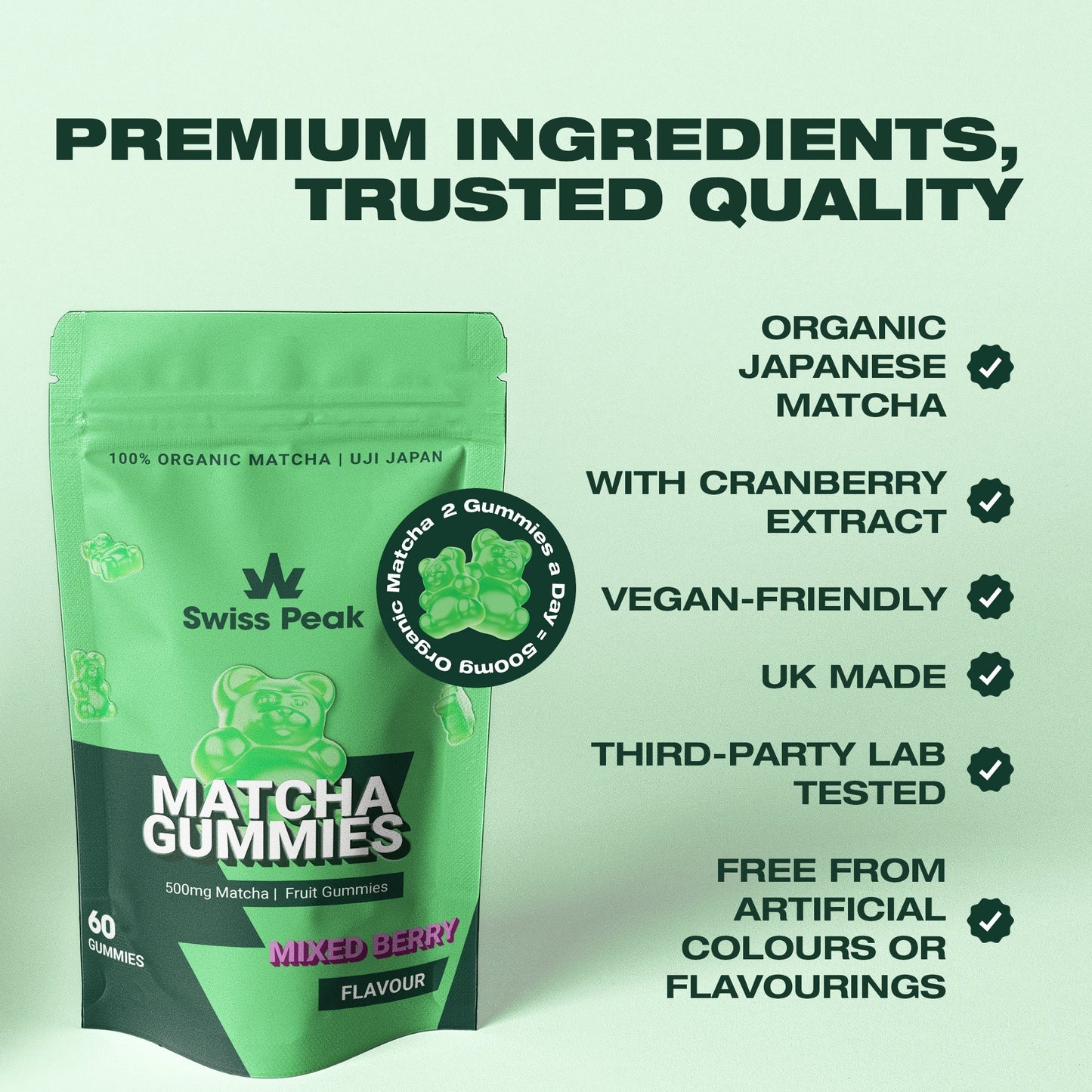 Matcha Gummies | Mixed Berry Flavour