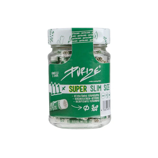 PURIZE® Glass | 111 SUPER Slim Size Filters in Jar