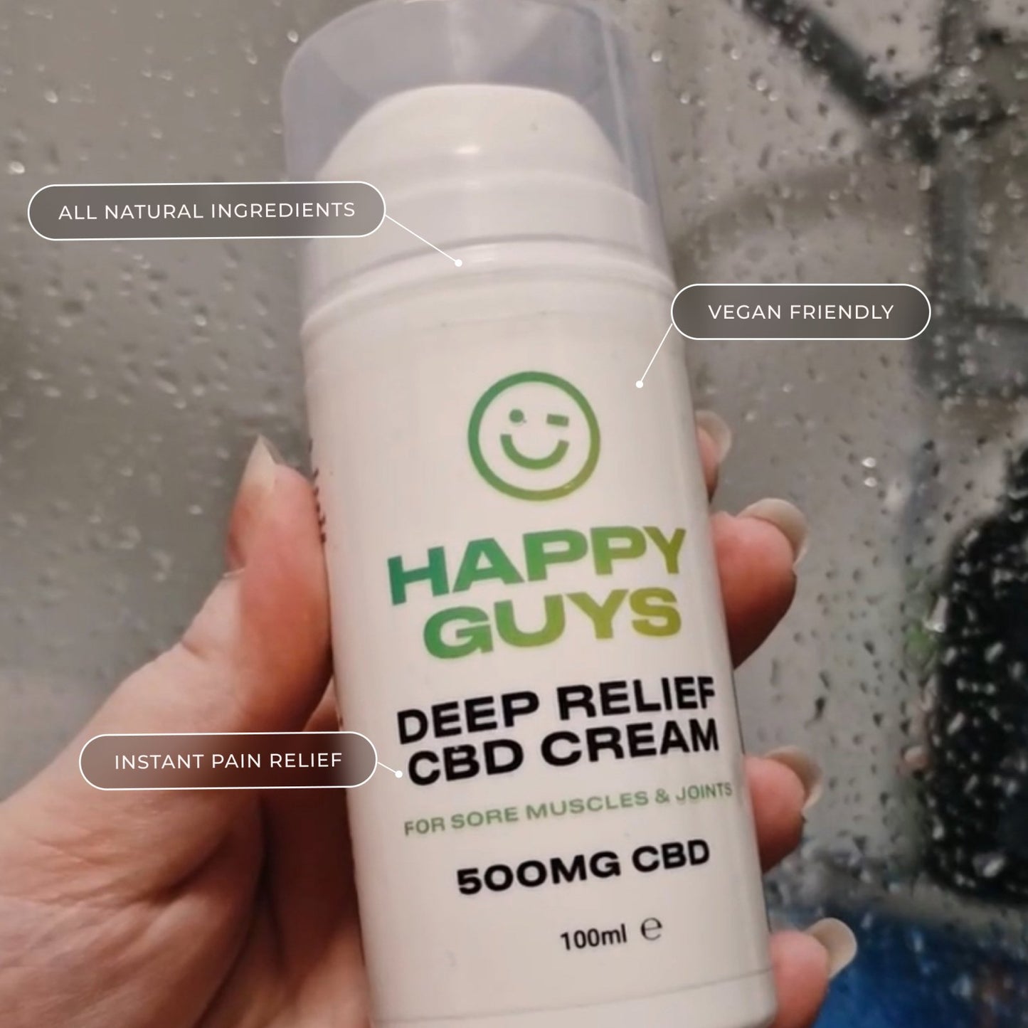500mg CBD Deep Relief Muscle & Joint Cream (100ml) - Happy Guys CBD